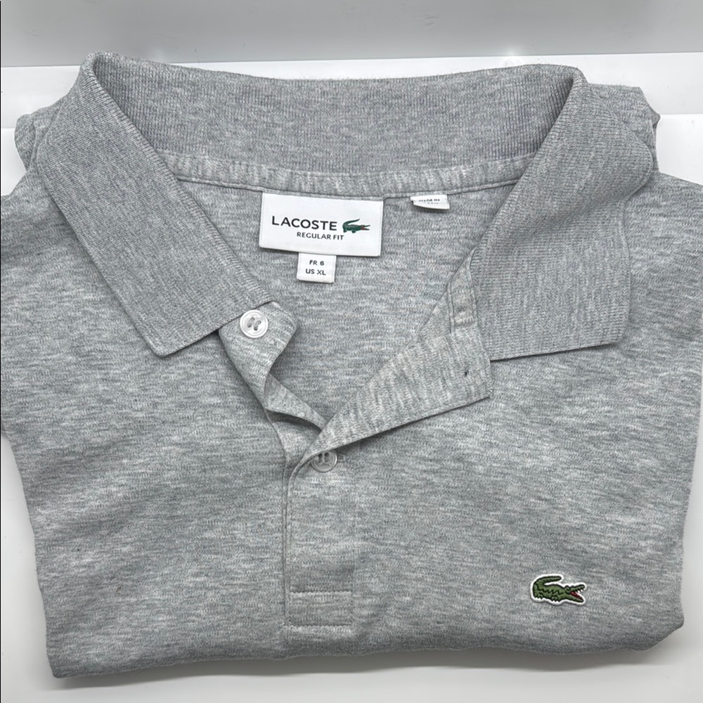 Lacoste Gray Polo Shirt Classic Cotton Blend